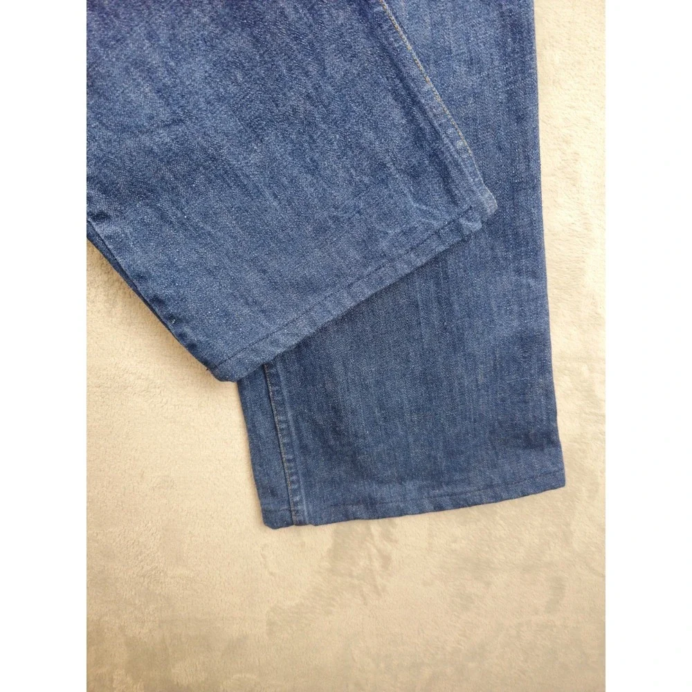 Men's Vintage 70's Sears Jean Joint Flared Bootcut Denim Blue Jeans 32x29 Hemmed